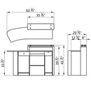 Gattino Modern Reception Desk ADA approved with LED Lighting