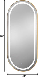 9990 Aurora Gold LED Salon Mirror