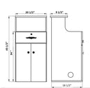 Valencia LED Reception Desk - Side Storage