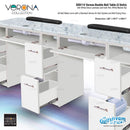 Verona Double Nail Table with Standard Verona Air Vent System and Nail Drying Fans