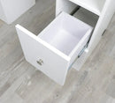 Double Diamond White Manicure Table