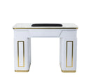 Napa Manicure Table White/Gold